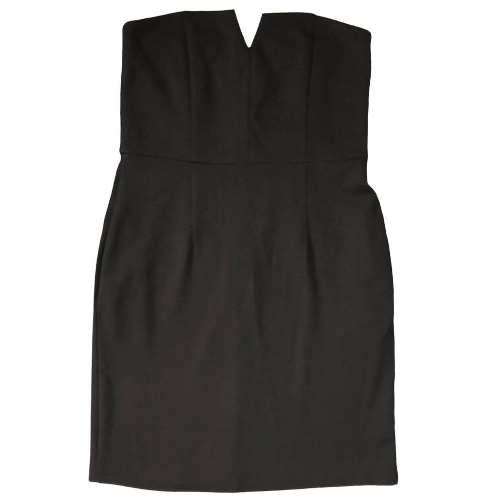 Glam Cocktail Party Dress Strapless Mini Dress Eveningwear Boxy Stretch Black S